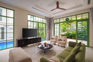 Villa | Living area | Flat-screen TV - JM Tropical Villas  (Phu Quoc)