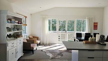 Signature Duplex, Patio, Garden View | Living area