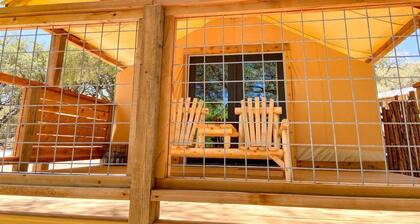 Beautiful Glamping Tented Cabin in Ingram, Texas, with Access to the Guadalupe River