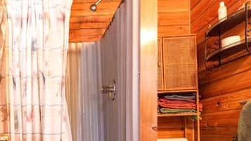 Towels, soap, shampoo, toilet paper