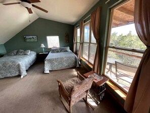 2 bedrooms, iron/ironing board, bed sheets - Two-Story Cabin Rental for Large Groups along Hamilton Creek in Marble Falls, Texas (Marble Falls)