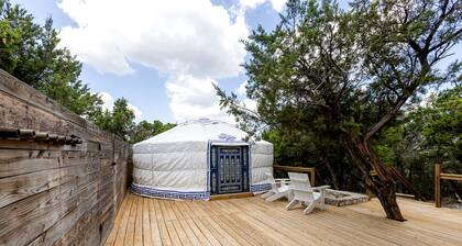Secluded Romantic Yurt with Hot Tub in Wimberley, Texas