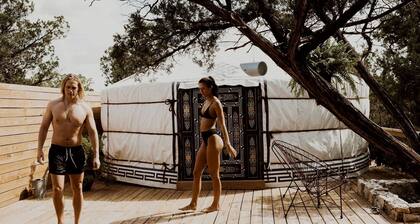 Secluded Romantic Yurt with Hot Tub in Wimberley, Texas