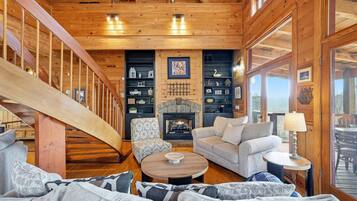 TV, fireplace, stereo