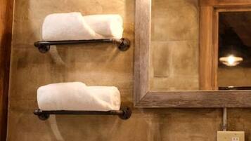 Towels, soap, shampoo