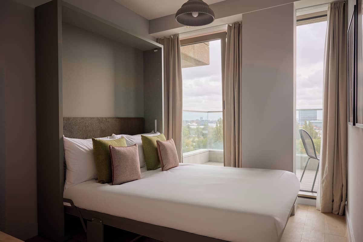 In-room safe, desk, laptop workspace, blackout drapes