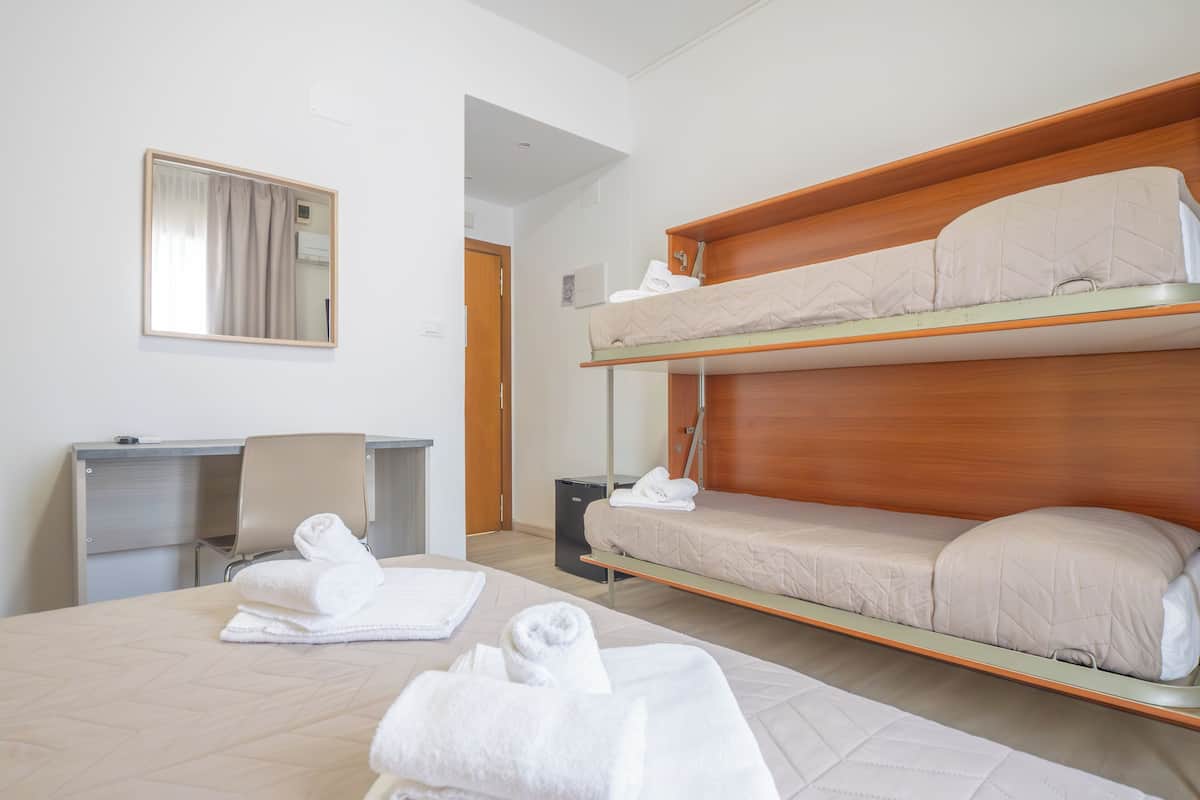 Quadruple Room, Balcony | In-room safe, laptop workspace, travel crib, free WiFi