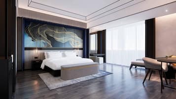 Quarto luxo | Escrivaninha, ferros/tábuas de passar roupa, Wi-Fi de cortesia