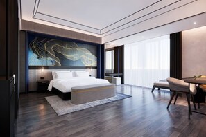 Quarto luxo | Escrivaninha, ferros/tábuas de passar roupa, Wi-Fi de cortesia