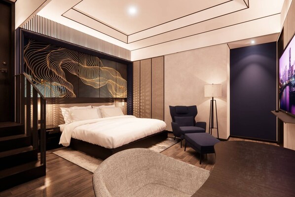 Nusatu Suite | Desk, iron/ironing board, free WiFi, bed sheets - Nusatu by ARTOTEL - Semarang (Semarang)