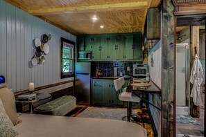 Interior - Romantic Farm-Stay Cabin with Petting Zoo & Hot Tub near Boone, NC (Sugar Grove)