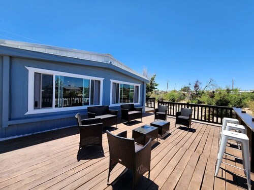 Modern Cabin with  Arcade, Foosball Table and Fire Pit in Meadview, Arizona