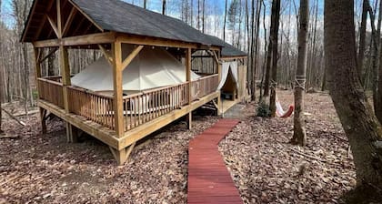 Magical Glamping Tent in the Woods near Stone Mountain State Park, North Carolina