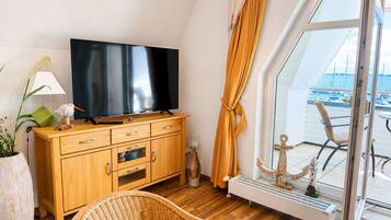 Tv, dvd-spelare och en stereo