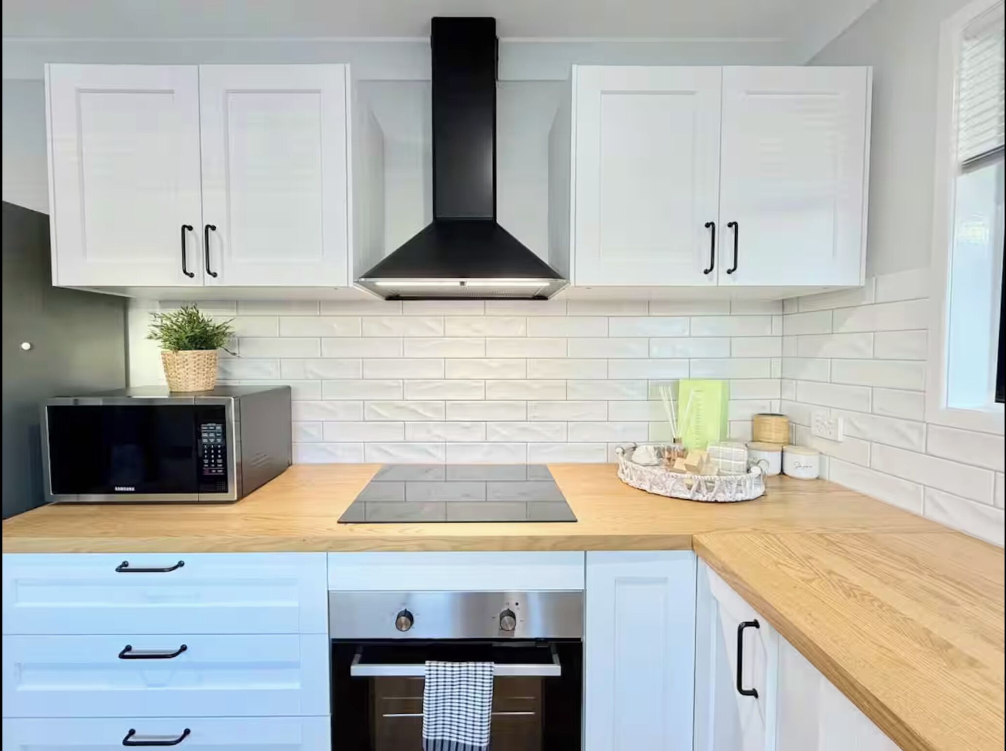 Microwave, oven, stovetop, dishwasher