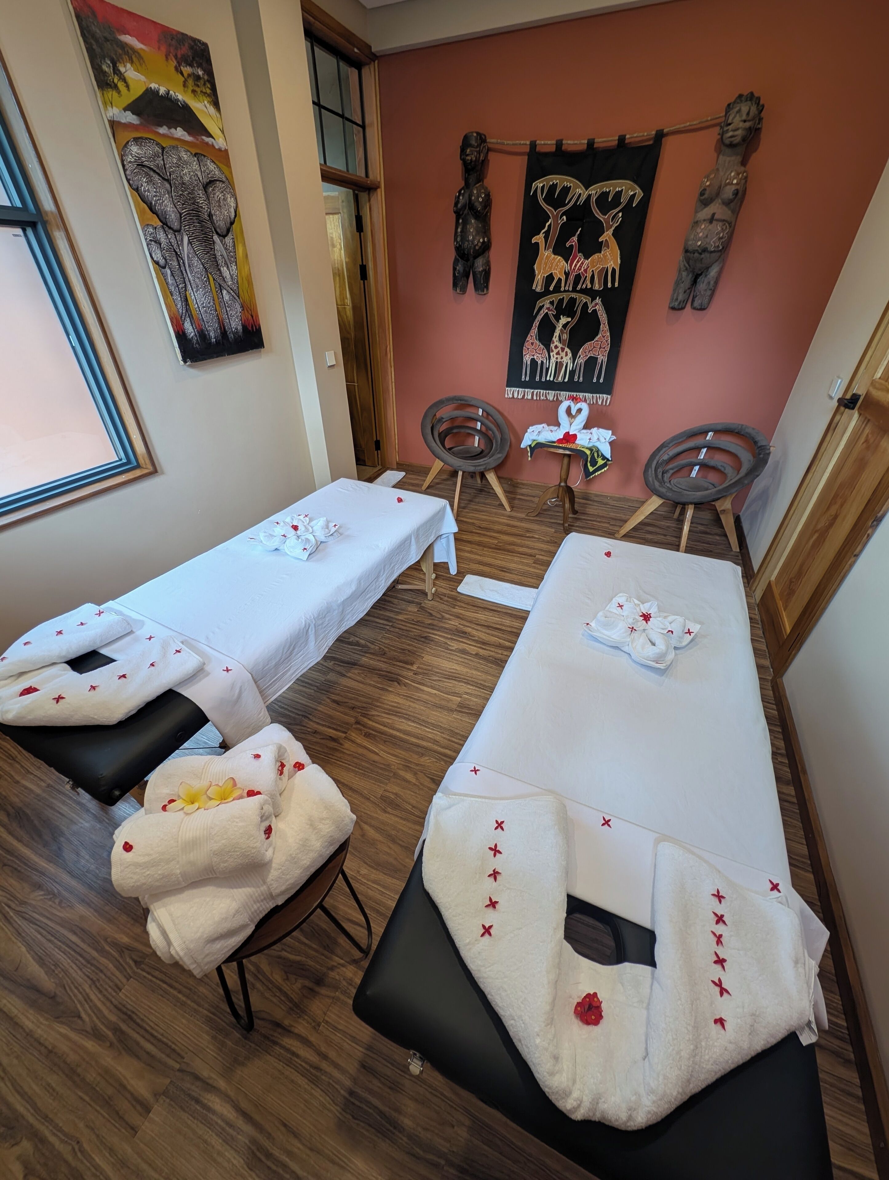 Behandlingsrum til par, kropsbehandlinger, deep tissue-massage