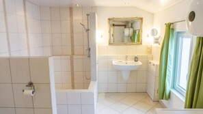 Shower, hair dryer