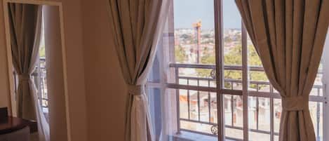Standard Double Room, Balcony, City View | In-room safe, desk, laptop workspace, blackout curtains