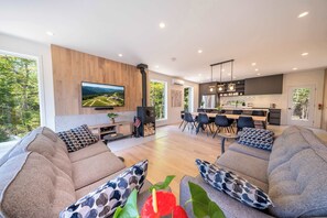 TV, fireplace, stereo, offices