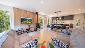 TV, fireplace, stereo, offices