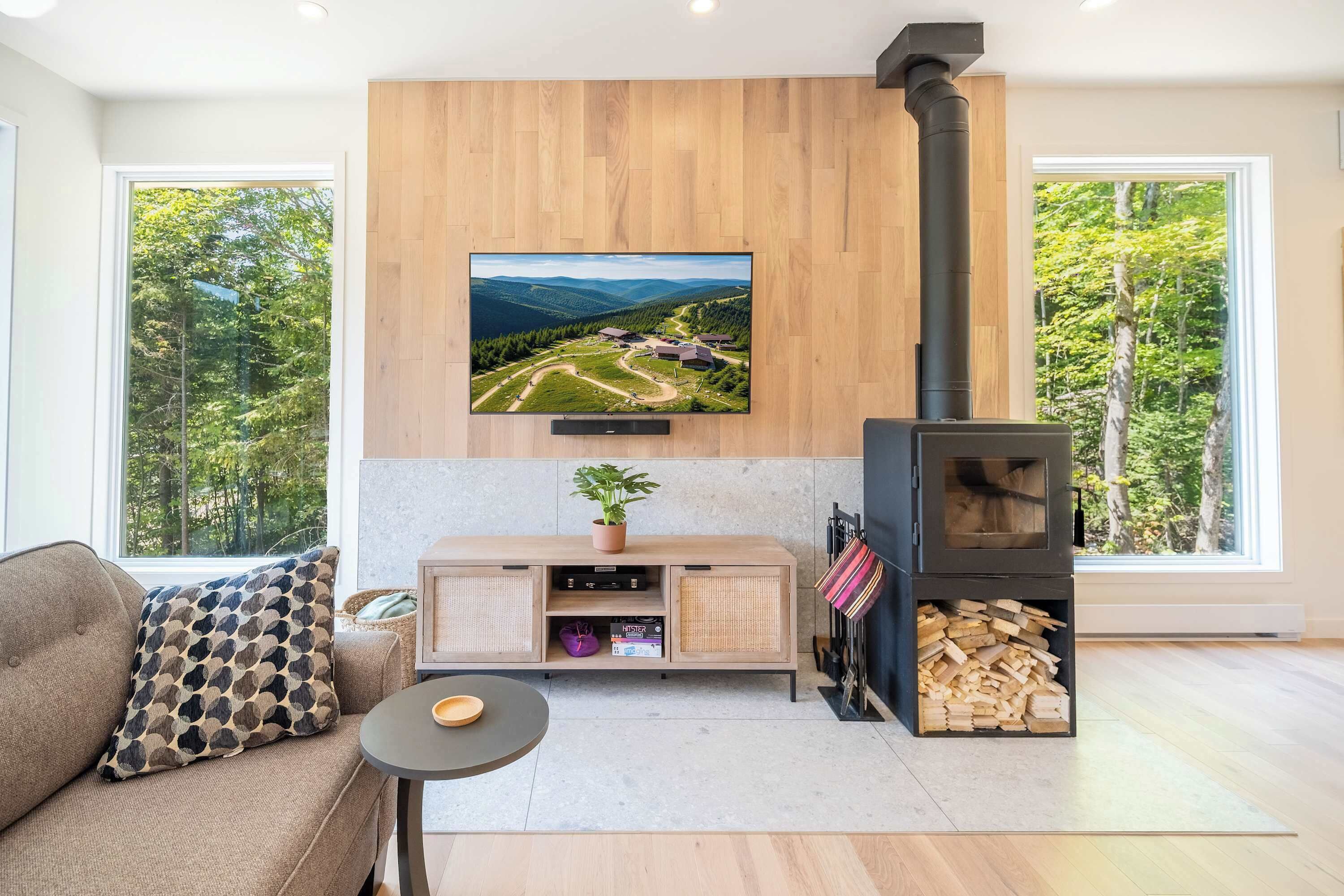 TV, fireplace, stereo, offices