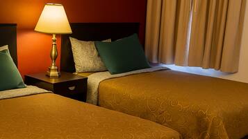 Deluxe Room, 2 Double Beds, Non Smoking | Desk, blackout drapes, iron/ironing board, free WiFi