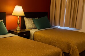 Deluxe Room, 2 Double Beds, Non Smoking | Desk, blackout drapes, iron/ironing board, free WiFi