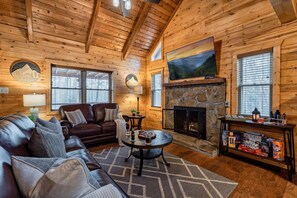 Smart TV, fireplace, video games