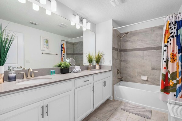 Shower, hair dryer