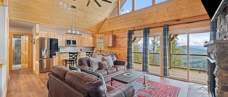 Smart TV, fireplace, video games, DVD player