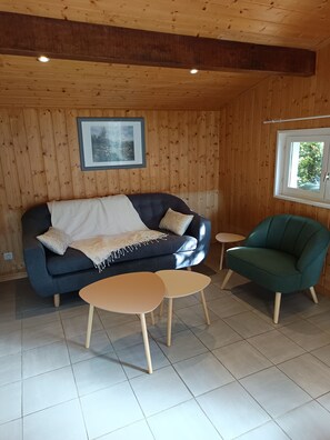 Una televisión, una chimenea