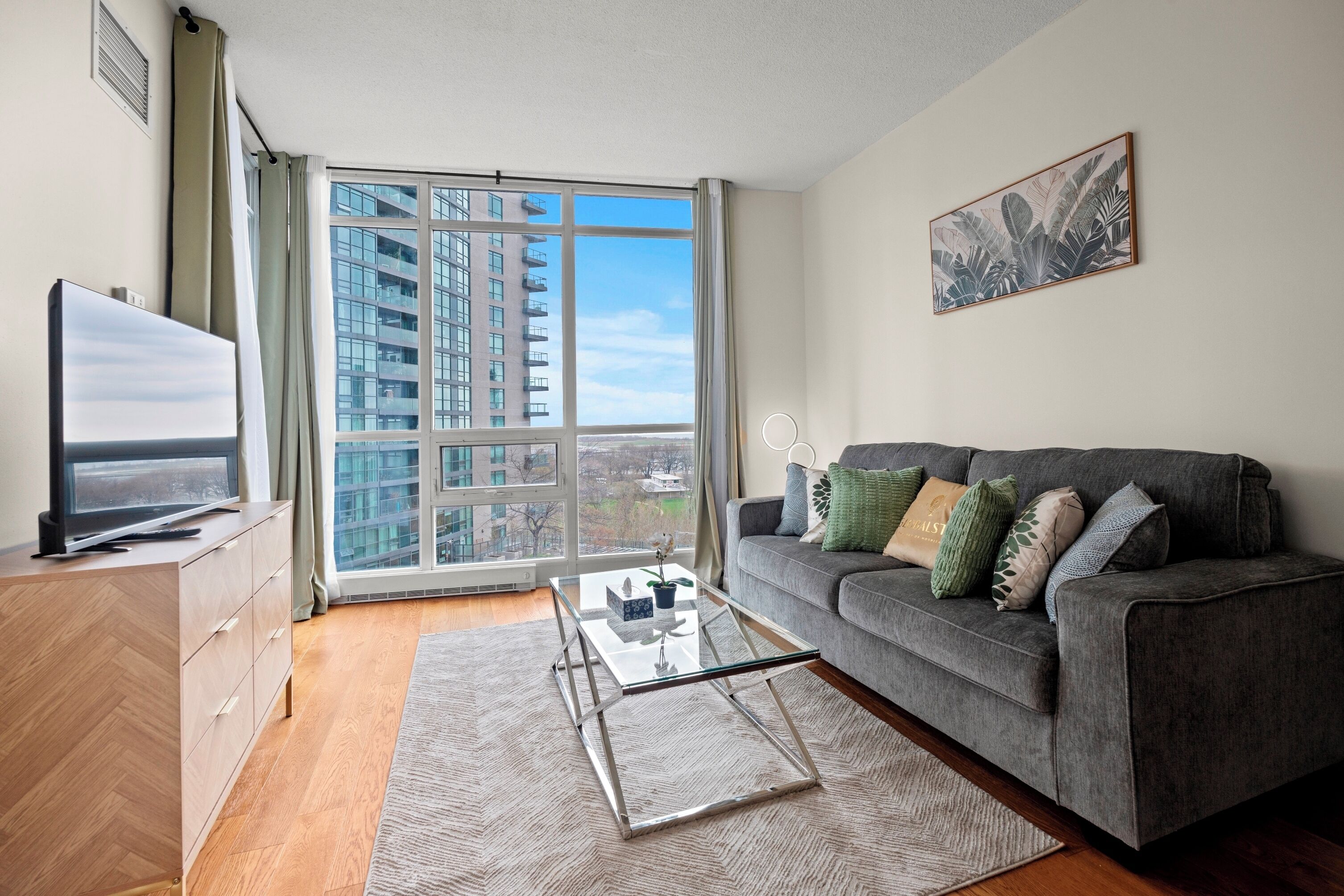 Superior Condo, 1 Bedroom, Balcony, Lake View | Living area | 43-inch flat-screen TV with satellite channels, Netflix