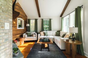 Smart TV, fireplace, video games, foosball