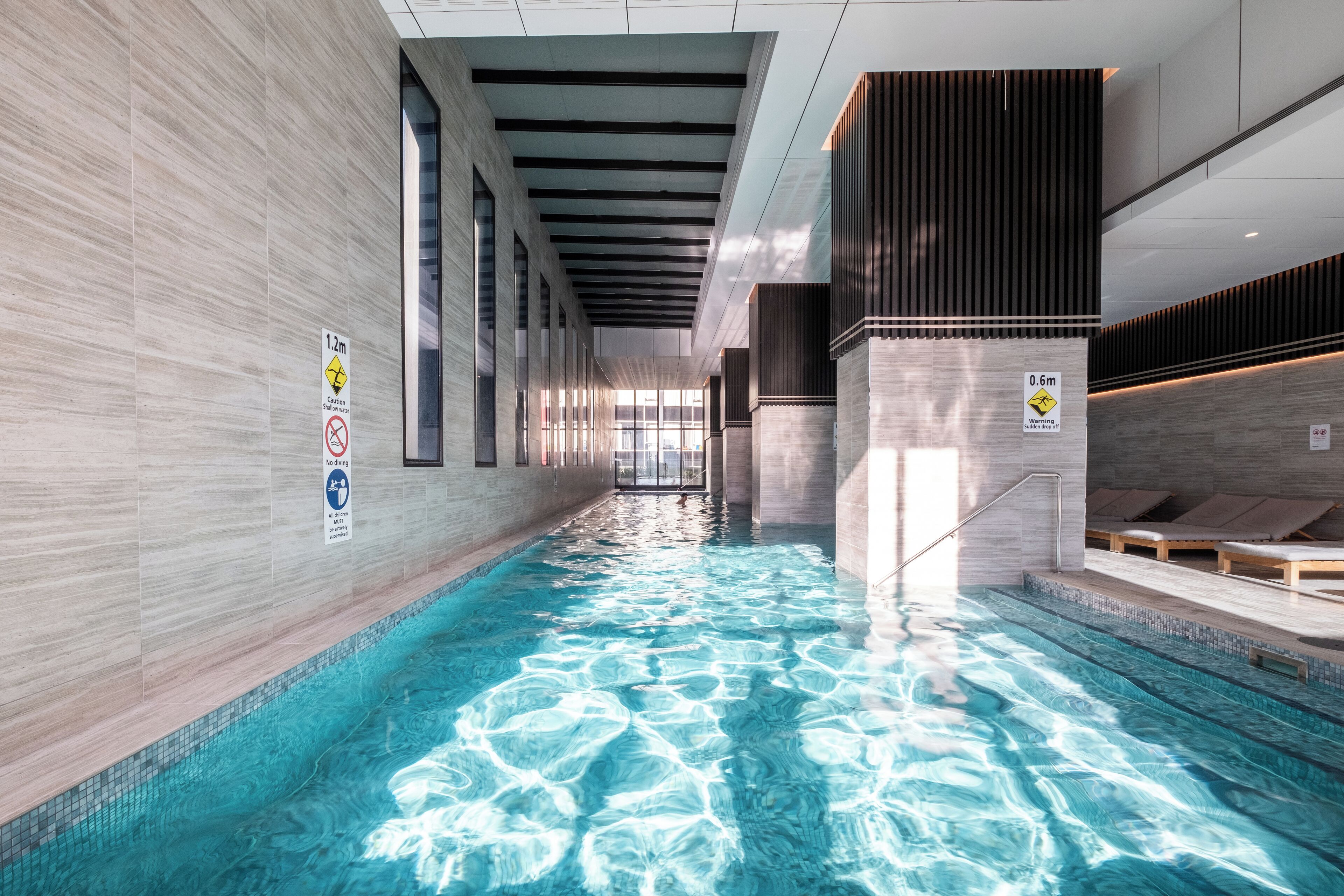 Indoor pool, a heated pool