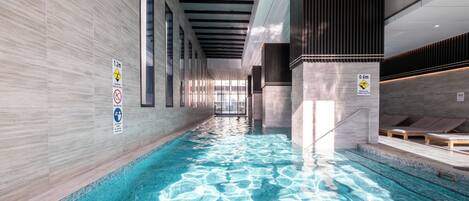 Indoor pool, a heated pool