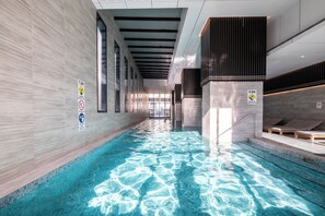 Indoor pool, a heated pool