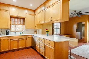 Microwave, oven, stovetop, dishwasher