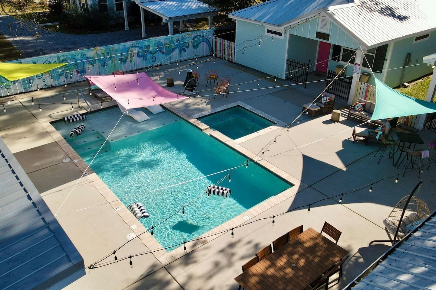 A heated pool