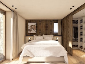 5 bedrooms, free WiFi, bed sheets - Modern chalet in Courchevel with sauna and jacuzzi (Courchevel 1550)