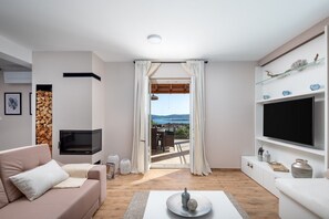 Télévision, cheminée, jeux vidéo, baby-foot