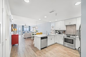 Fridge, microwave, oven, stovetop - Gulf-Front Retreat with Stunning Views at Emerald Isle 1006! (Pensacola Beach)