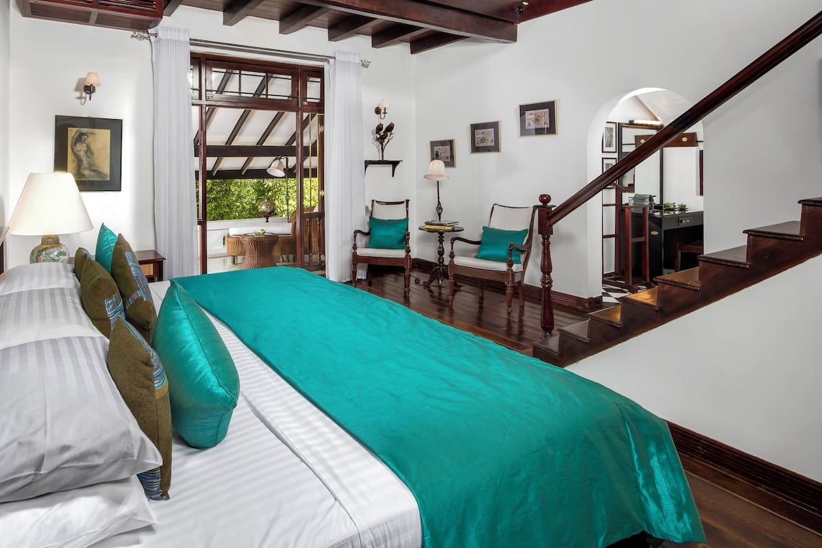 Habitación estándar con 2 camas individuales, patio, vista al jardín