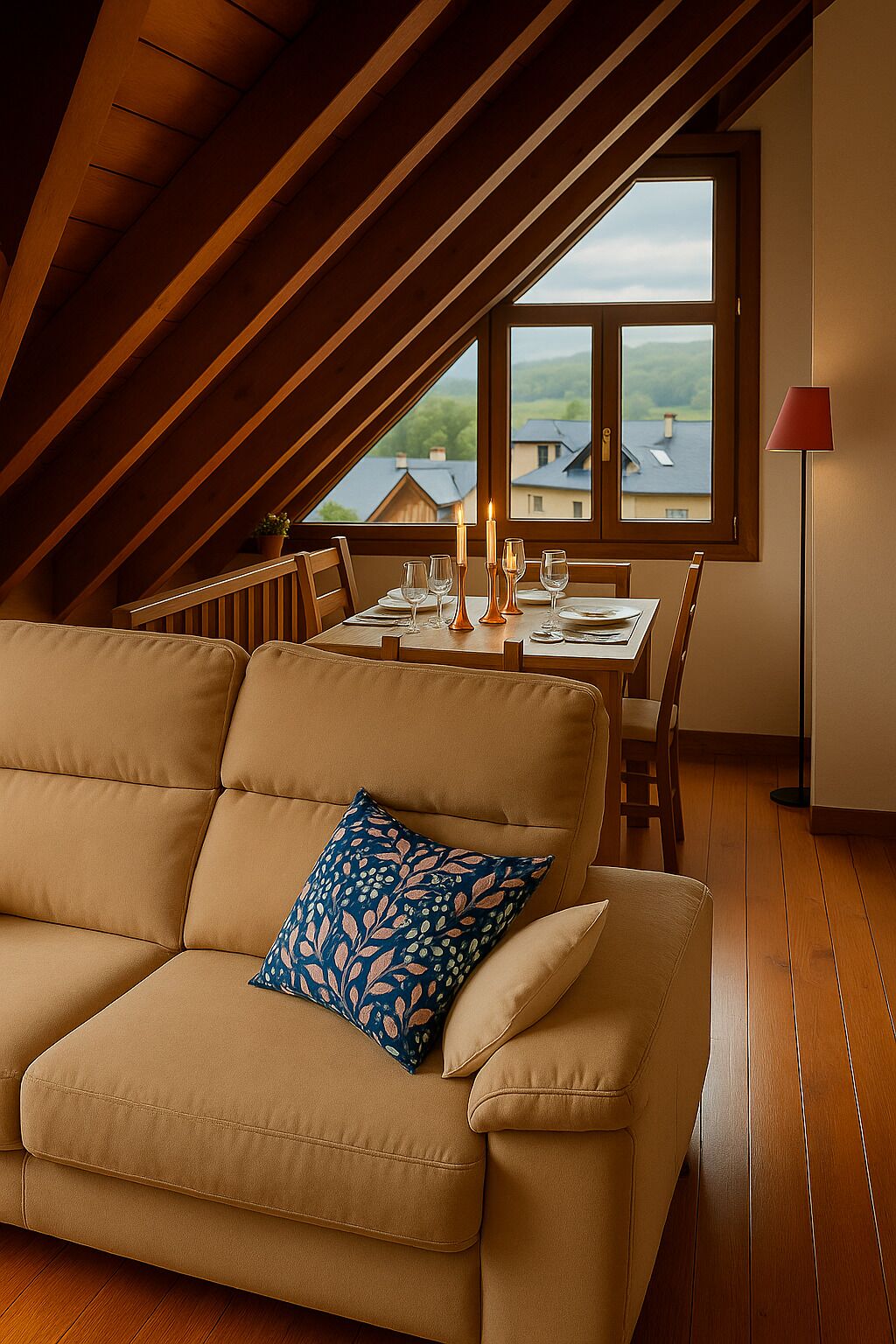 Apartamento, 3 habitaciones, vistas a la montaña | Zona de estar | Televisión de pantalla plana de 42 pulgadas con canales por cable