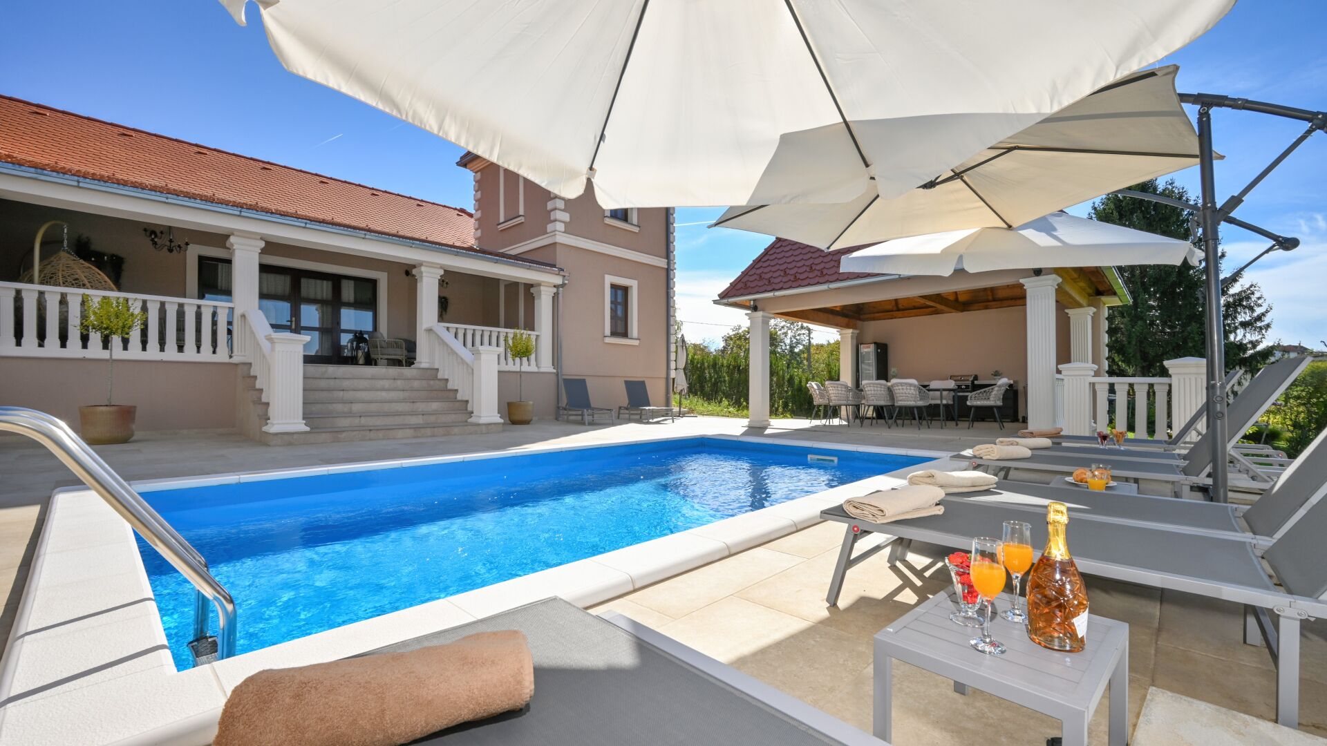 A heated pool
