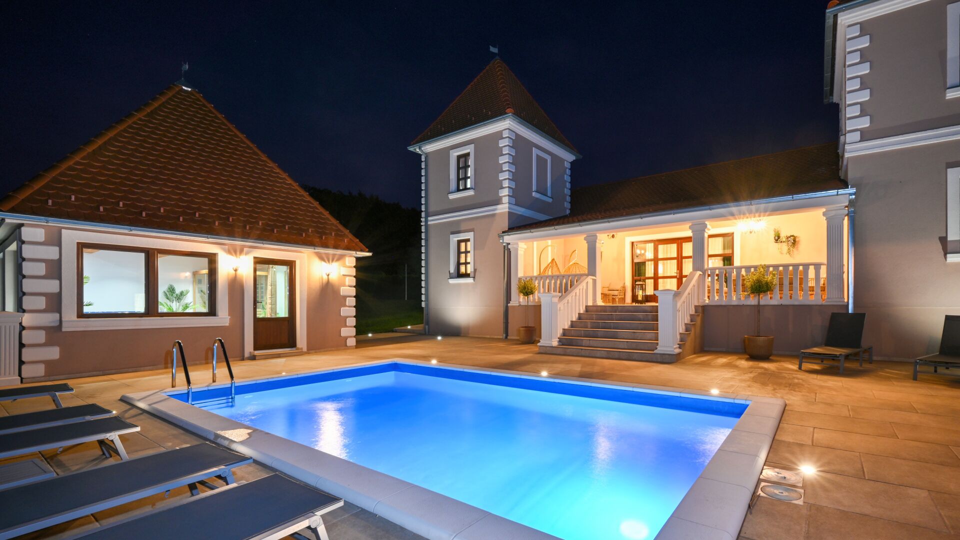 A heated pool