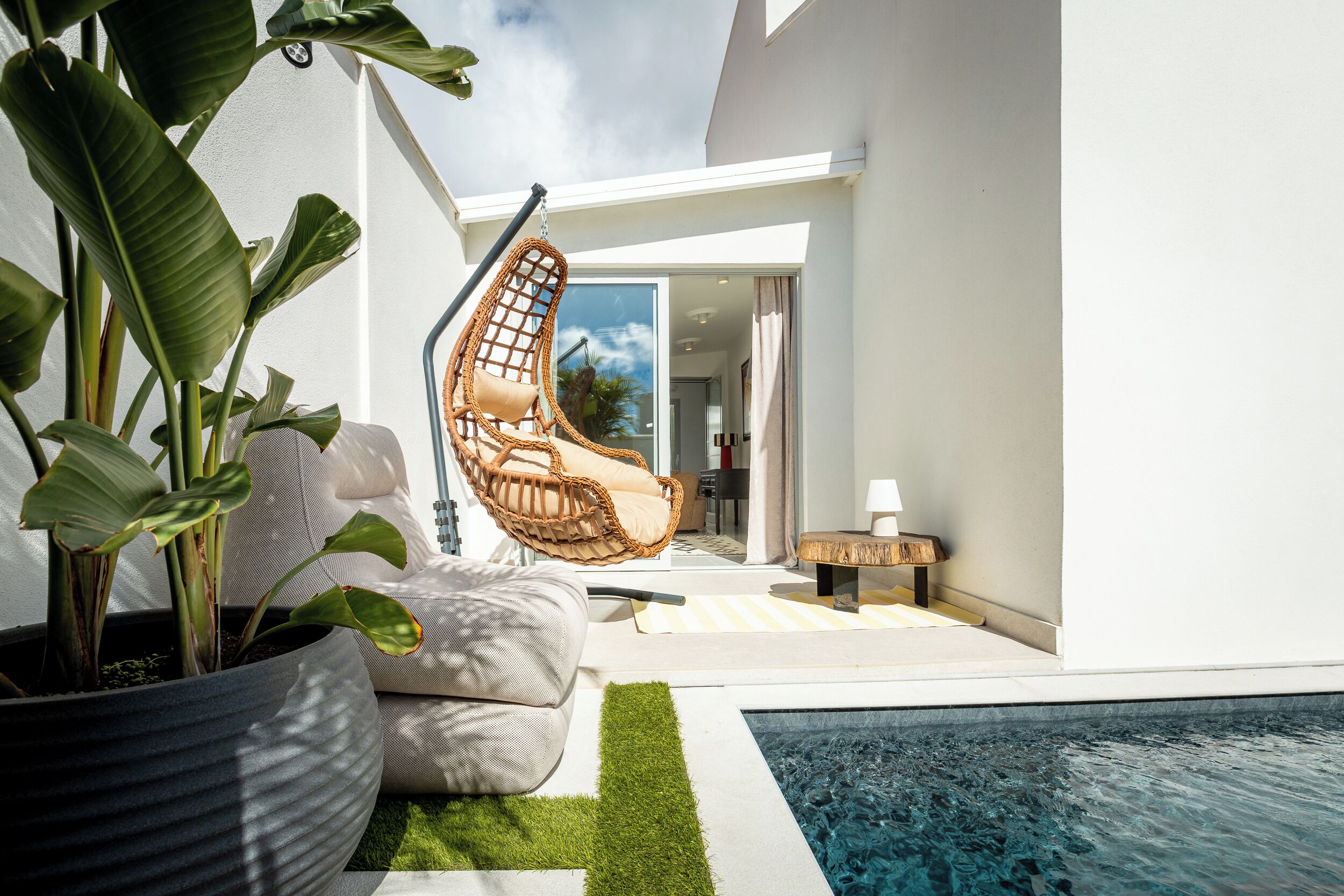 Piscine extérieure, piscine chauffée