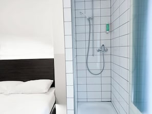 Standard Double Room, 1 Double Bed, City View | Bathroom | Shower, free toiletries, hair dryer, towels