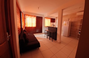 Junior Apartment, Balcony, Mountain View | Living area - Les Gites de lUnion (Les Abymes)