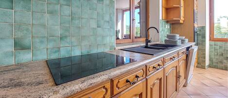 Fridge, oven, stovetop, dishwasher