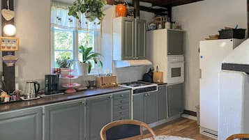 Kühlschrank, Mikrowelle, Herdplatte, Geschirrspüler